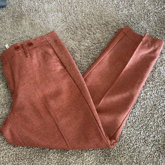 Anthropologie Paper Boy burnt orange lined trouser 4 - Picture 2 of 4